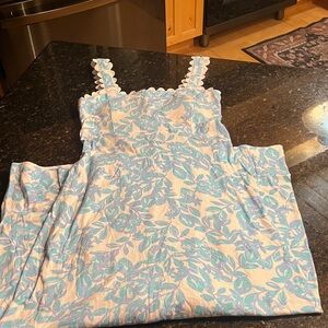 Lilly Pulitzer Blue and White Floral Dress